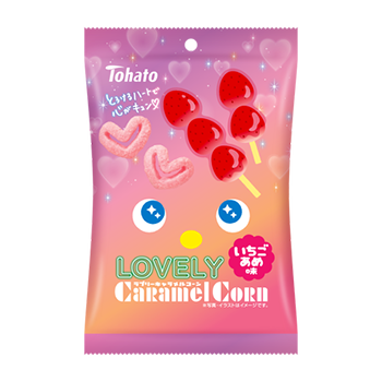 LOVELYキャラメルコーン いちごあめ味